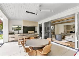 Streeter built covered patio, kitchen, heated, screened, sliding doors at Lakeview Avenue Deephaven