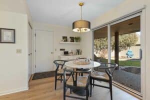 breakfast table overlooking the courtyard