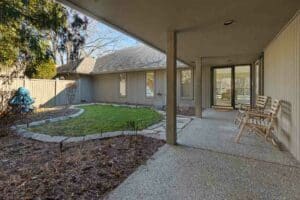 Courtyard of Townhome in Amesbury